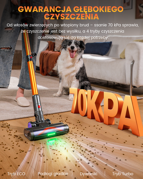 Gwarancja glebokiego czyszczenia 70 kPa